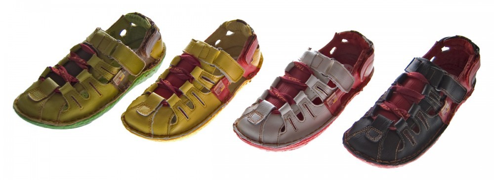 Damen Leder Sandalen TMA Schuhe Comfort Sandaletten echt Leder